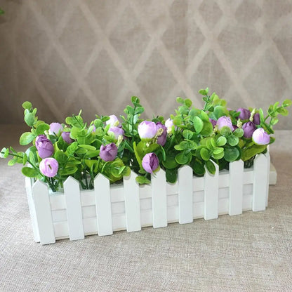 Wooden Flower Pot Fence Plant Basket