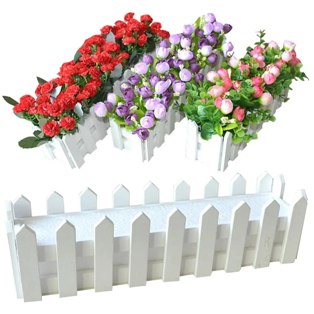 Wooden Flower Pot Fence Plant Basket