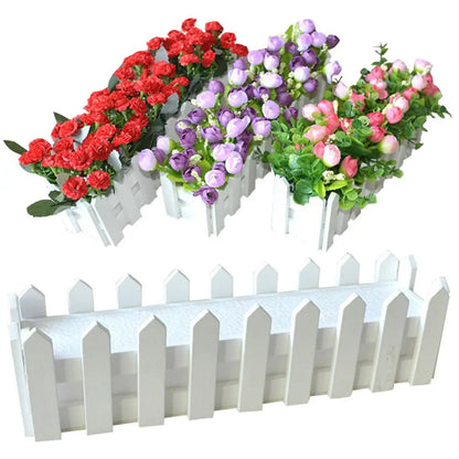 Wooden Flower Pot Fence Plant Basket